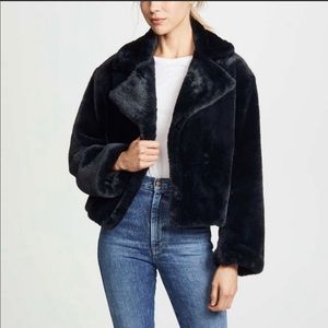 Vince plush faux fur jacket. Black, sizes S. No flaws or damage to mention.